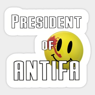 President of ANTIFA smiley Sticker